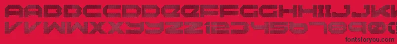 Neonize-Schriftart – Schwarze Schriften auf rotem Hintergrund