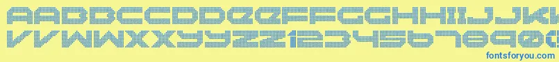 Neonize Font – Blue Fonts on Yellow Background
