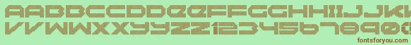 Neonize-fontti – ruskeat fontit vihreällä taustalla