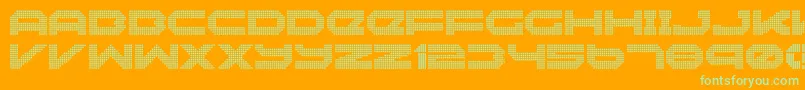 フォントNeonize – オレンジの背景に緑のフォント