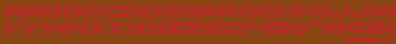 Neonize-Schriftart – Rote Schriften auf braunem Hintergrund
