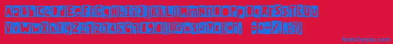 Crewhassanblack Font – Blue Fonts on Red Background