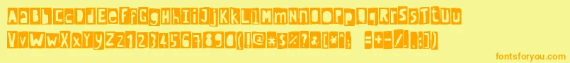 Crewhassanblack Font – Orange Fonts on Yellow Background
