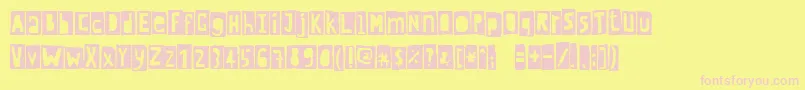 Crewhassanblack Font – Pink Fonts on Yellow Background