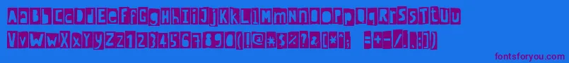 Crewhassanblack Font – Purple Fonts on Blue Background