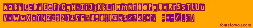 Crewhassanblack Font – Purple Fonts on Orange Background