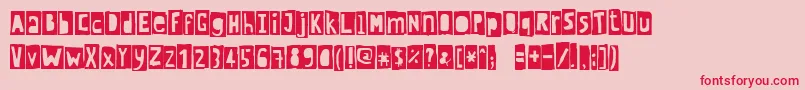 Crewhassanblack Font – Red Fonts on Pink Background
