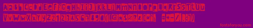 Crewhassanblack Font – Red Fonts on Purple Background