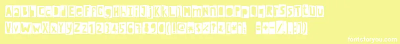 Crewhassanblack Font – White Fonts on Yellow Background