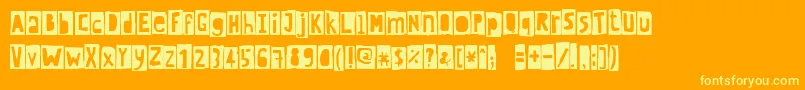 Crewhassanblack Font – Yellow Fonts on Orange Background