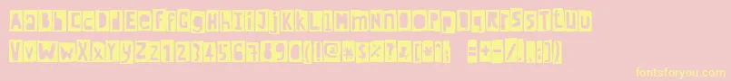 Crewhassanblack Font – Yellow Fonts on Pink Background