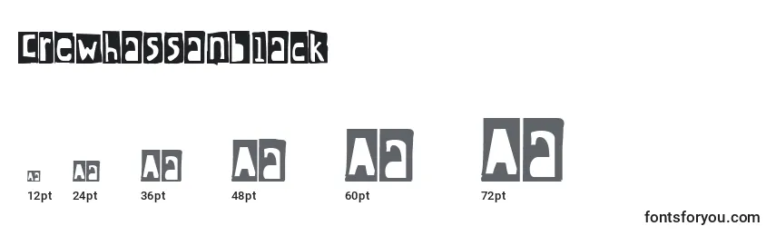 Crewhassanblack Font Sizes