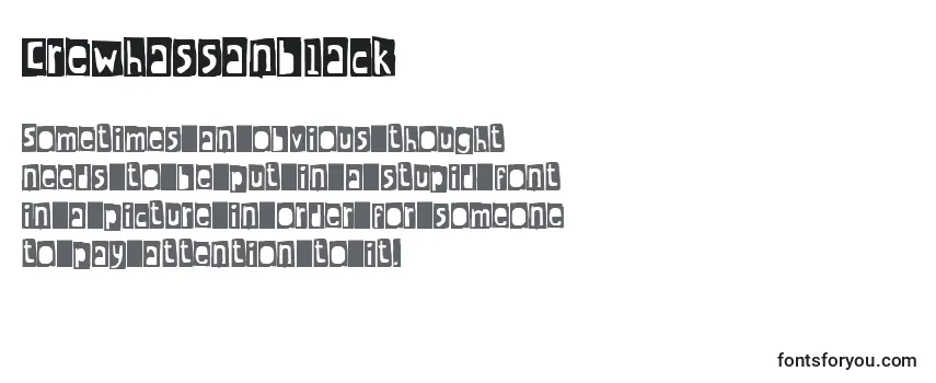 Crewhassanblack Font