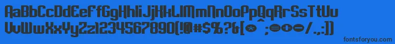 EmpanadaExtendedBold Font – Black Fonts on Blue Background
