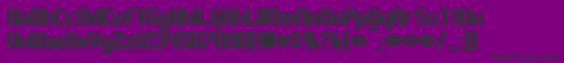 Fonte EmpanadaExtendedBold – fontes pretas em um fundo violeta