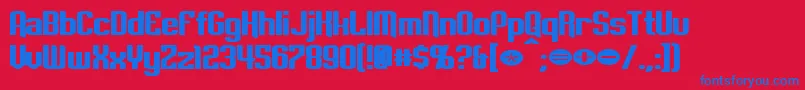 EmpanadaExtendedBold Font – Blue Fonts on Red Background