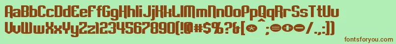 EmpanadaExtendedBold Font – Brown Fonts on Green Background