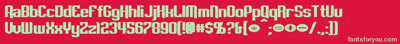 フォントEmpanadaExtendedBold – 赤い背景に緑の文字