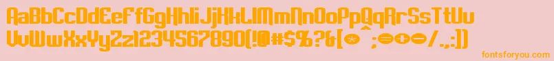 EmpanadaExtendedBold Font – Orange Fonts on Pink Background