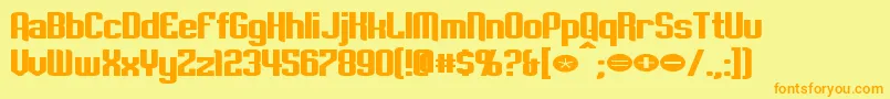 EmpanadaExtendedBold Font – Orange Fonts on Yellow Background