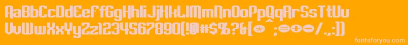 EmpanadaExtendedBold-Schriftart – Rosa Schriften auf orangefarbenem Hintergrund