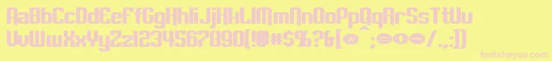 EmpanadaExtendedBold-Schriftart – Rosa Schriften auf gelbem Hintergrund