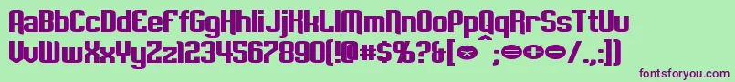 EmpanadaExtendedBold Font – Purple Fonts on Green Background