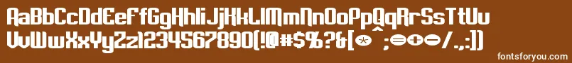 フォントEmpanadaExtendedBold – 茶色の背景に白い文字