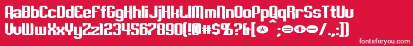 フォントEmpanadaExtendedBold – 赤い背景に白い文字