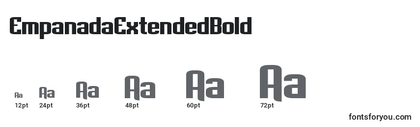 Размеры шрифта EmpanadaExtendedBold