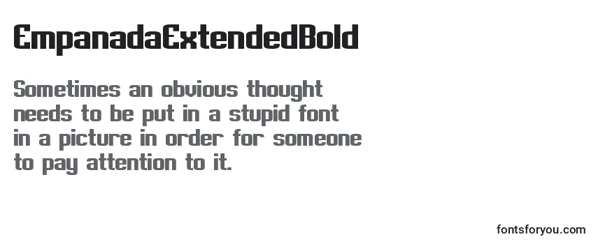 EmpanadaExtendedBold Font