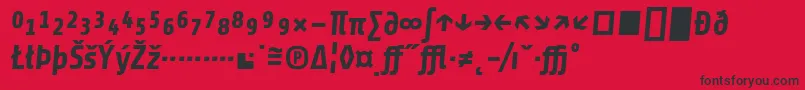 ShareBolditalicexp Font – Black Fonts on Red Background