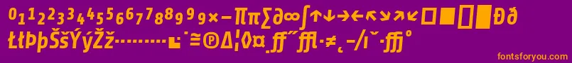 ShareBolditalicexp Font – Orange Fonts on Purple Background