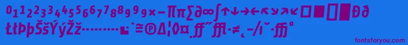 ShareBolditalicexp-fontti – violetit fontit sinisellä taustalla