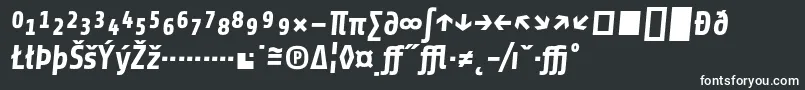 フォントShareBolditalicexp – 黒い背景に白い文字