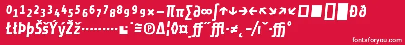 ShareBolditalicexp Font – White Fonts on Red Background