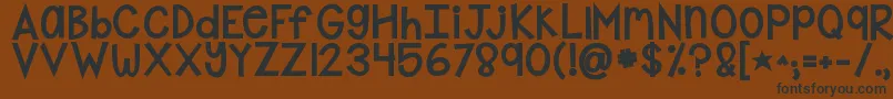 Kgshakeitoffchunky Font – Black Fonts on Brown Background