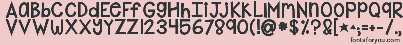 Шрифт Kgshakeitoffchunky – чёрные шрифты на розовом фоне