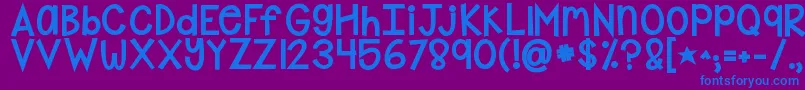 Kgshakeitoffchunky Font – Blue Fonts on Purple Background