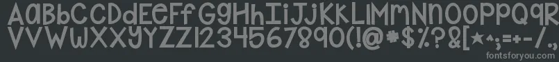 フォントKgshakeitoffchunky – 黒い背景に灰色の文字