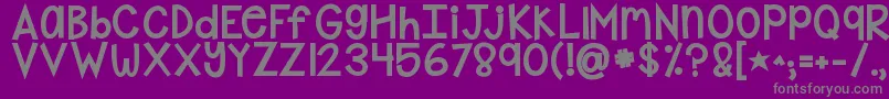 fuente Kgshakeitoffchunky – Fuentes Grises Sobre Fondo Morado
