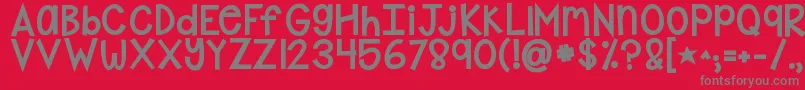 Kgshakeitoffchunky Font – Gray Fonts on Red Background