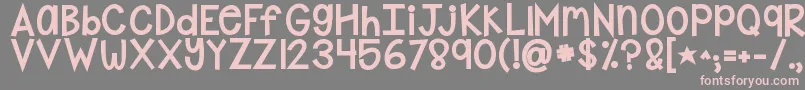 Kgshakeitoffchunky-Schriftart – Rosa Schriften auf grauem Hintergrund