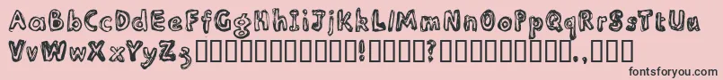 Inlinesr Font – Black Fonts on Pink Background