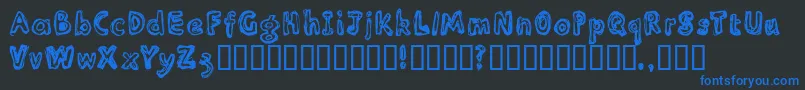 Inlinesr Font – Blue Fonts on Black Background