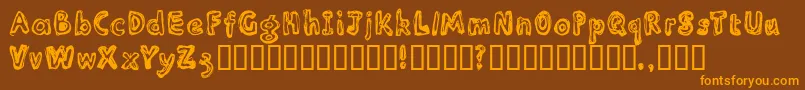 Inlinesr Font – Orange Fonts on Brown Background