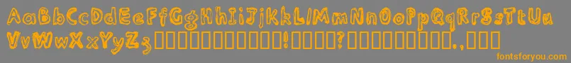 Inlinesr-Schriftart – Orangefarbene Schriften auf grauem Hintergrund