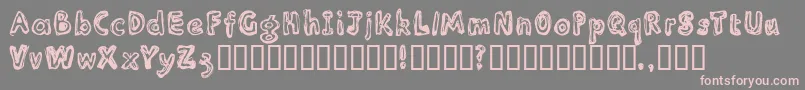 Inlinesr Font – Pink Fonts on Gray Background