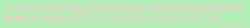 Inlinesr Font – Pink Fonts on Green Background