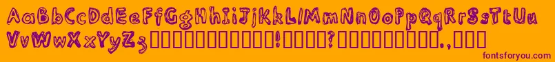 Inlinesr Font – Purple Fonts on Orange Background